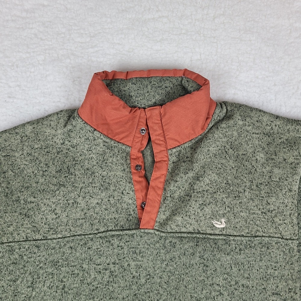 Southern Marsh Sweater Mens Large Olive Green FieldTec Fleece Quarter Button - Picture 3 of 11